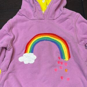 Mini Boden girls rainbow hoodie